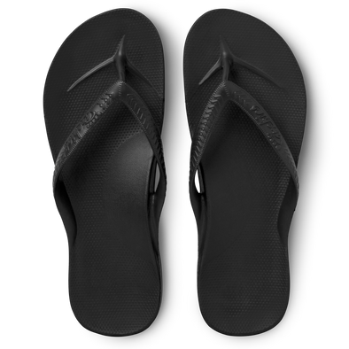 Archies Arch Support Thongs Black