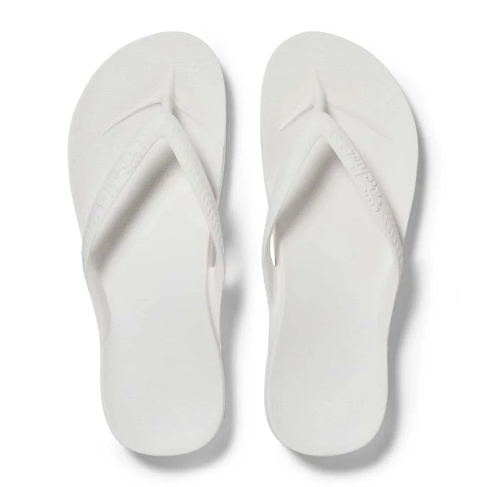 Archies Arch Support Thongs White