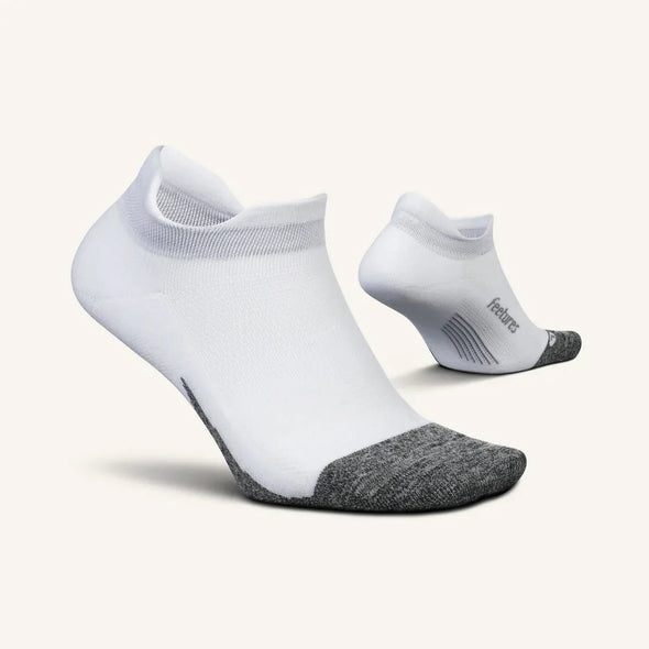 Feetures Elite Light Cushion No-Show Socks White