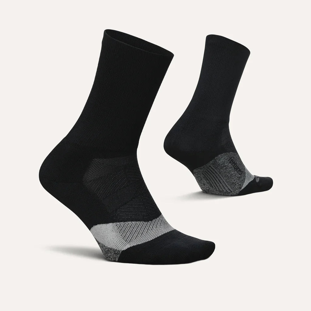 Feetures Elite Light Cushion Mini Crew Socks Classic Black