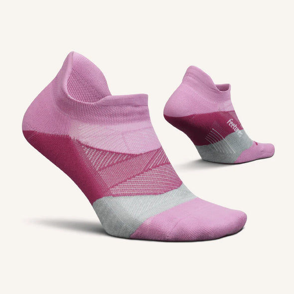Feetures Elite Light Cushion No-Show Socks Push Thru Pink