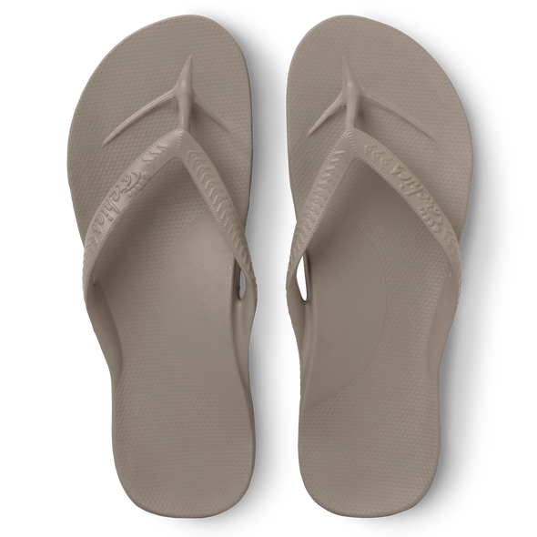 Archies Arch Support Thongs Taupe