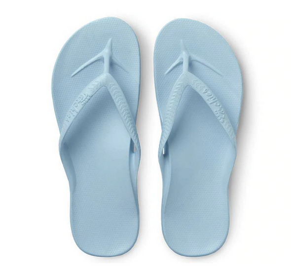 Archies Arch Support Thongs sky blue