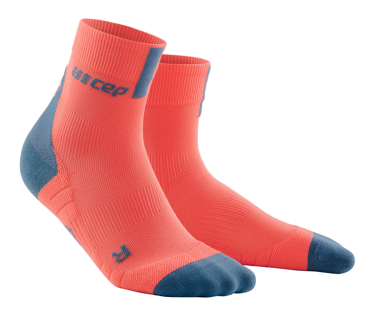 CEP Run Socks Short Cut 3.0 Coral Grey